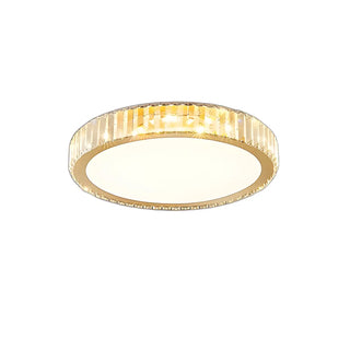 Bedroom Gold Square Crystal Flush Mount Ceiling Light Zawala Image - 12