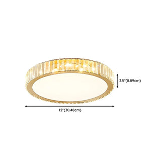 Bedroom Gold Square Crystal Flush Mount Ceiling Light Zawala #size