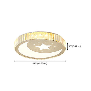 Bedroom Gold Square Crystal Flush Mount Ceiling Light Zawala Image - 24