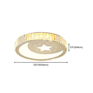 Bedroom Gold Square Crystal Flush Mount Ceiling Light Zawala Image - 25