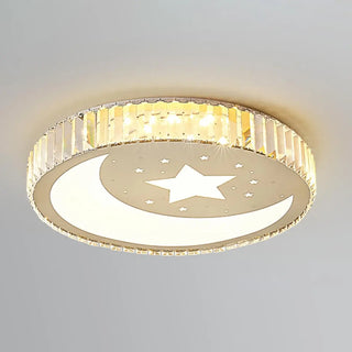 Bedroom Gold Square Crystal Flush Mount Ceiling Light Zawala Image - 7