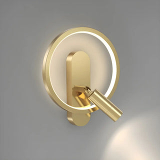 Silica Gel Circular Gold Reading Wall Light Fixture Zawala Image - 12