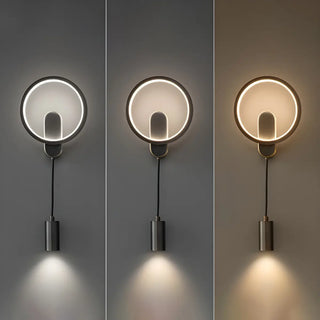 Silica Gel Circular Gold Reading Wall Light Fixture Zawala Image - 13