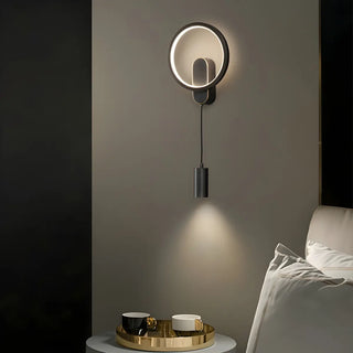 Silica Gel Circular Gold Reading Wall Light Fixture Zawala Image - 17