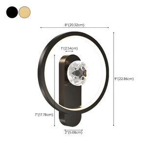 Silica Gel Circular Gold Reading Wall Light Fixture Zawala Image - 19