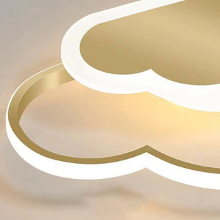 Kids Bedroom White Cloud LED Flush Mount Ceiling Light Image - 8