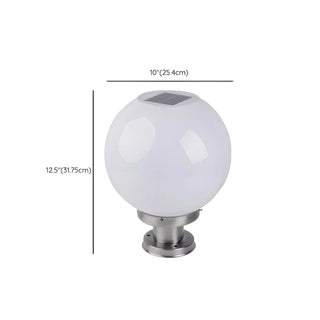 Minimalist White Globe Outdoor Post Light 2 Light Zawala Image - 16