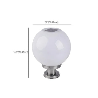 Minimalist White Globe Outdoor Post Light 2 Light Zawala Image - 17