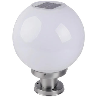 Minimalist White Globe Outdoor Post Light 2 Light Zawala Image - 9