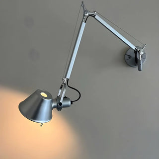 ZOWALA - Contemporary Swing Arm Adjustable Aluminum Silver Wall Light Image - 2
