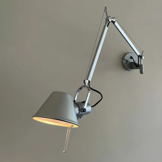 ZOWALA - Contemporary Swing Arm Adjustable Aluminum Silver Wall Light Image - 4