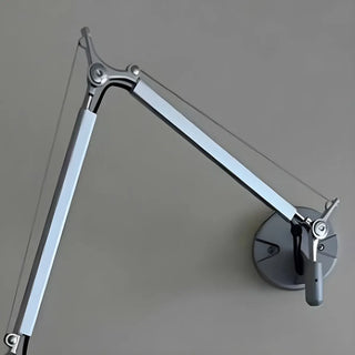 ZOWALA - Contemporary Swing Arm Adjustable Aluminum Silver Wall Light Image - 9