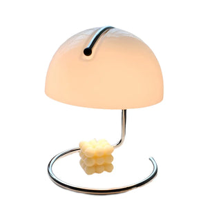 Bedroom Simple Glass Dome Shade Metal Curved Table Lamp Zawala Image - 12