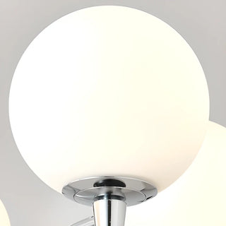 ZOWALA - Black Ball Silver Arm Globe Living Room Chandelier Image - 10