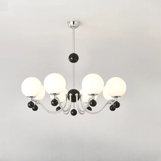 ZOWALA - Black Ball Silver Arm Globe Living Room Chandelier Image - 7
