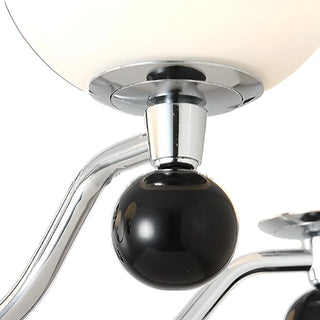 ZOWALA - Black Ball Silver Arm Globe Living Room Chandelier Image - 9