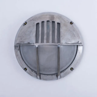 ZOWALA - Silver Simple Geometric Chrome Outdoor Glass Wall Light Image - 11