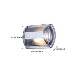 ZOWALA - Silver Simple Geometric Chrome Outdoor Glass Wall Light Image - 15