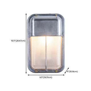 ZOWALA - Silver Simple Geometric Chrome Outdoor Glass Wall Light Image - 16