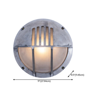 ZOWALA - Silver Simple Geometric Chrome Outdoor Glass Wall Light Image - 17