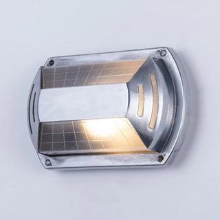ZOWALA - Silver Simple Geometric Chrome Outdoor Glass Wall Light Image - 4