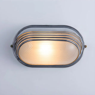 ZOWALA - Silver Simple Geometric Chrome Outdoor Glass Wall Light Image - 9
