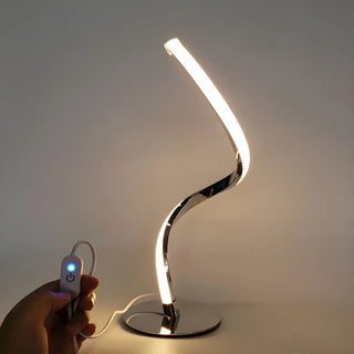 Minimalist Spiral Strip Modern LED Metal Table Lamp Zawala Image - 4