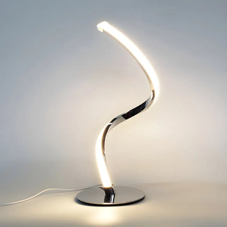 Minimalist Spiral Strip Modern LED Metal Table Lamp Zawala Image - 5