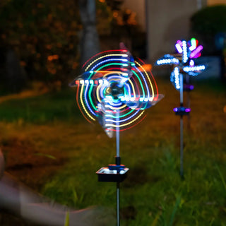 Colorful Windmill Garden Decorative Landscape Lighting Zawala Image - 2