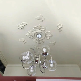 ZOWALA - Silver Clear Glass Living Room Chain Bubble Chandelier Image - 3