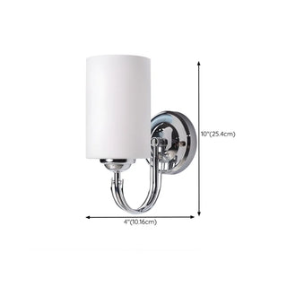 Mini Simple White Cylinder Metal Wall Sconce Light Zawala Image - 15