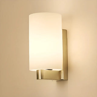 Mini Simple White Cylinder Metal Wall Sconce Light Zawala Image - 4
