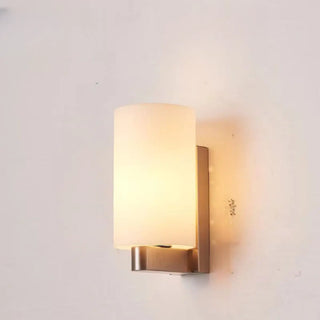 Mini Simple White Cylinder Metal Wall Sconce Light Zawala Image - 6