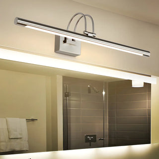 ZOWALA - Modern Stylish Silver Linear LED Metallic Vanity Light Image - 2