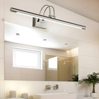 ZOWALA - Modern Stylish Silver Linear LED Metallic Vanity Light Image - 3