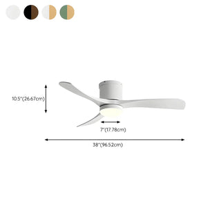 ZOWALA - Simple 3-Blade Flush Mount Fan with Light #size