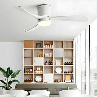 ZOWALA - Simple 3-Blade Flush Mount Fan with Light Image - 3