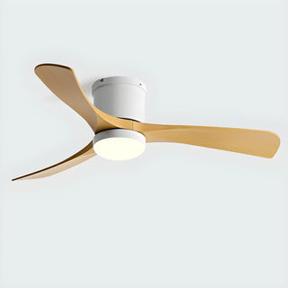 ZOWALA - Simple 3-Blade Flush Mount Fan with Light Image - 4