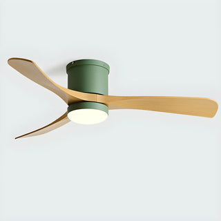 ZOWALA - Simple 3-Blade Flush Mount Fan with Light Image - 5