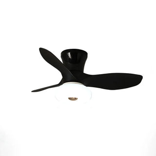ZOWALA - Simple 3 Blade White Flush Mount Fan Light Image - 16