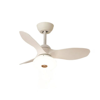 ZOWALA - Simple 3 Blade White Flush Mount Fan Light Image - 17