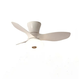 ZOWALA - Simple 3 Blade White Flush Mount Fan Light Image - 18