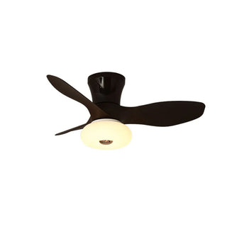ZOWALA - Simple 3 Blade White Flush Mount Fan Light Image - 20