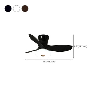 ZOWALA - Simple 3 Blade White Flush Mount Fan Light #size