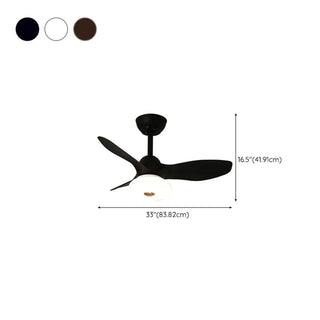 ZOWALA - Simple 3 Blade White Flush Mount Fan Light Image - 25
