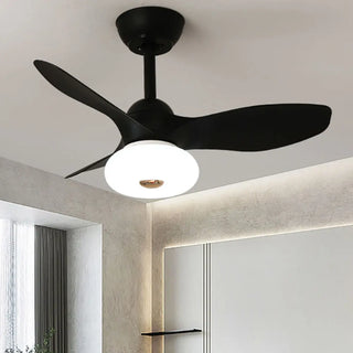 ZOWALA - Simple 3 Blade White Flush Mount Fan Light Image - 3
