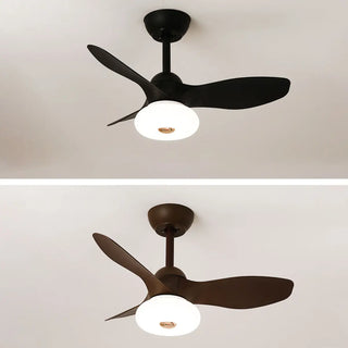 ZOWALA - Simple 3 Blade White Flush Mount Fan Light Image - 6