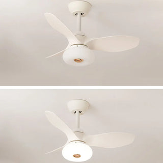 ZOWALA - Simple 3 Blade White Flush Mount Fan Light Image - 7