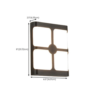 ZOWALA - Black Simple Arch Geometric LED Wall Light Warm Light #size