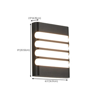 ZOWALA - Black Simple Arch Geometric LED Wall Light Warm Light Image - 15